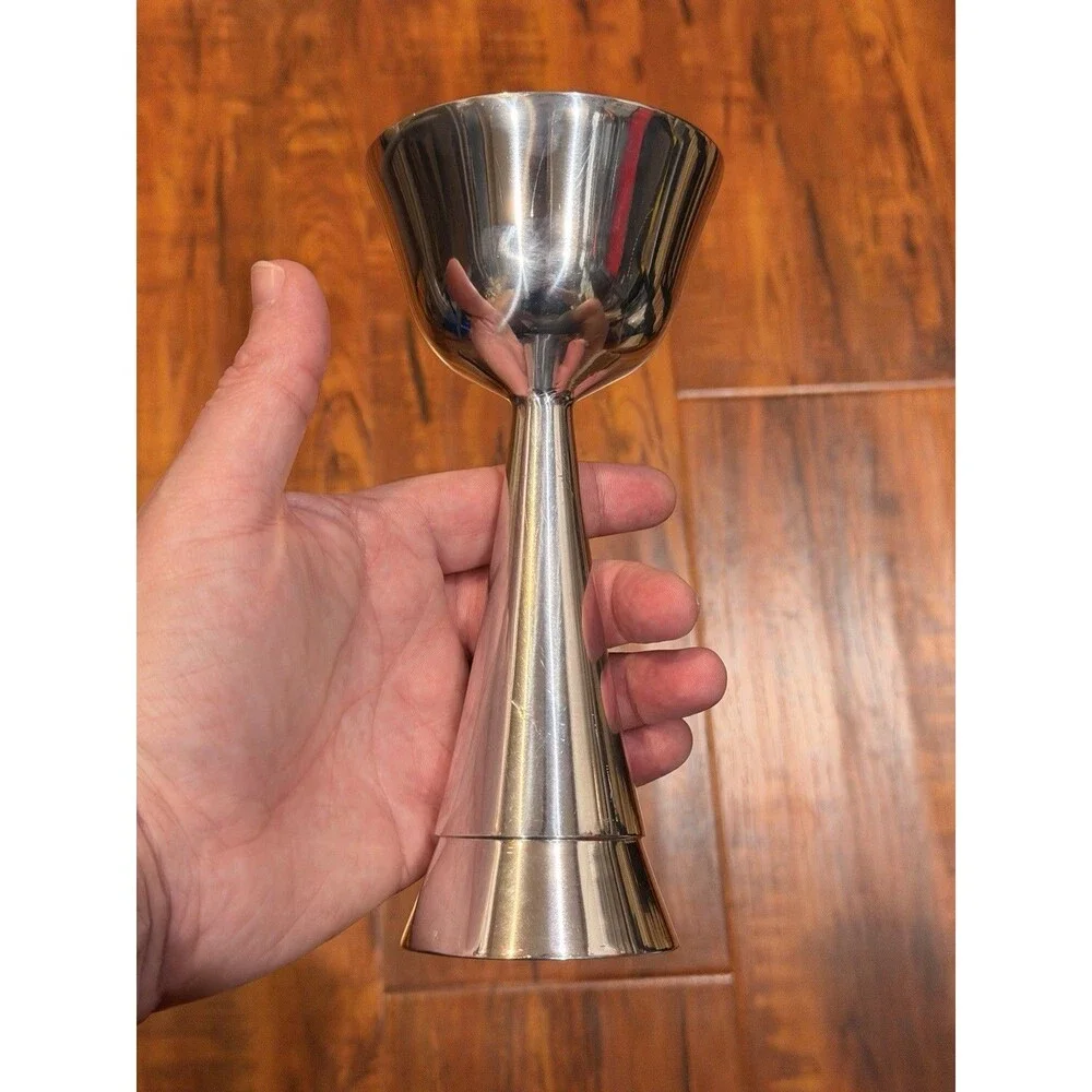Vintage 2003 Nambe Marilyn Davidson 6250 Silver-Tone Metal Kiddush Cup